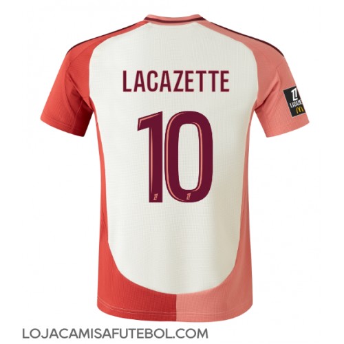 Camisa de Futebol Olympique Lyonnais Alexandre Lacazette #10 Equipamento Alternativo 2024-25 Manga Curta